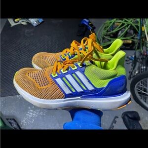 Adidas Kids' Orange and Lime Sneakers